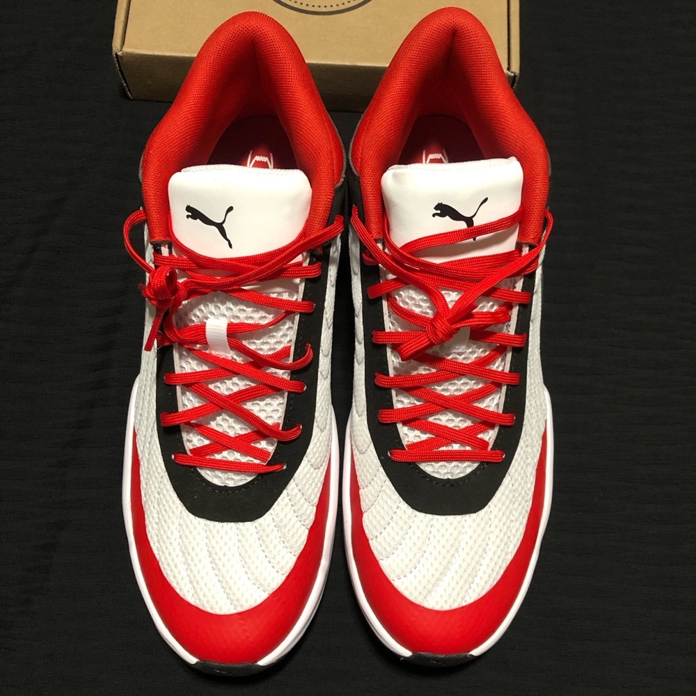 Puma Court Pro 2 Black For All Time Red White Men, Size 12, Basketball 312180-03 - Picture 2 of 6